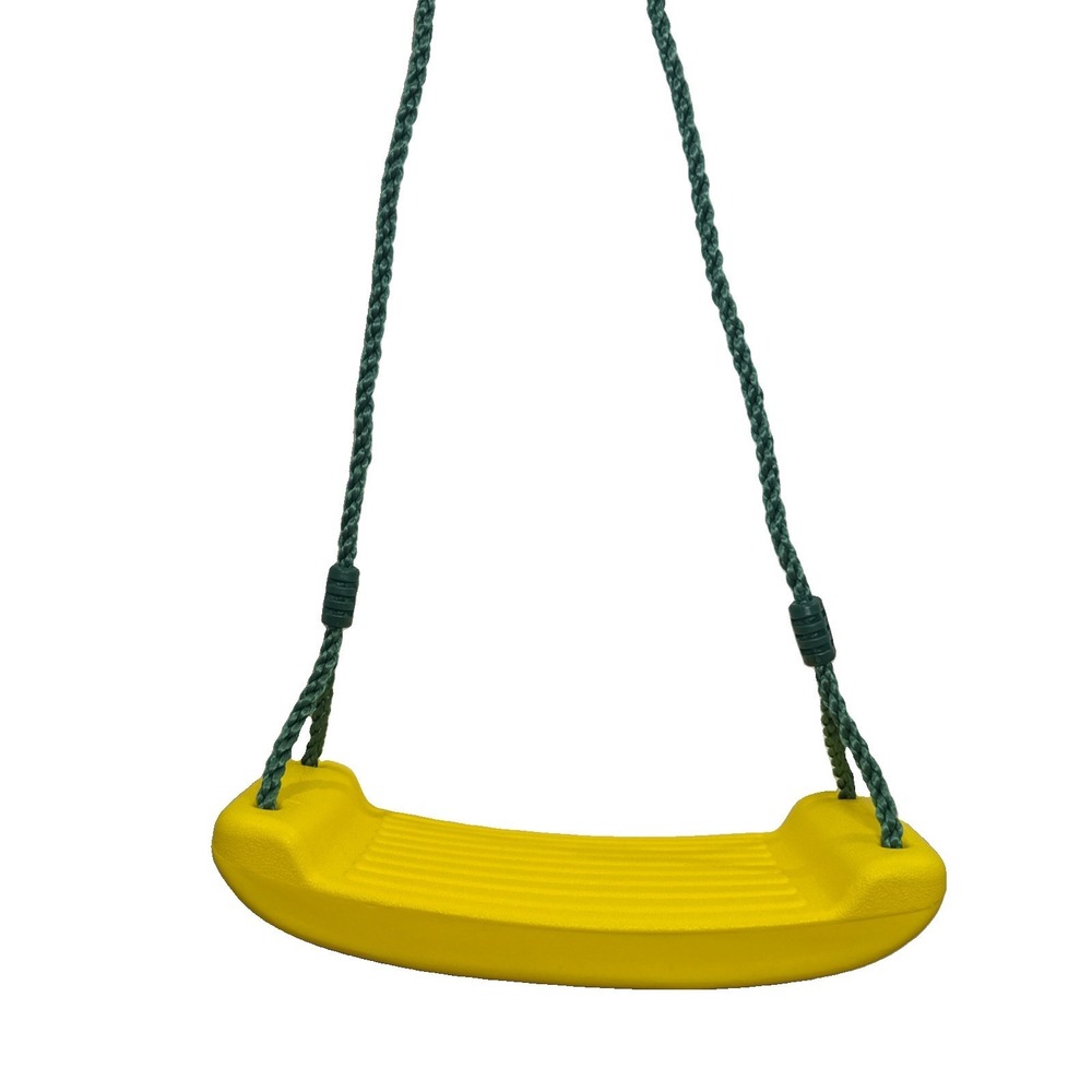 Backyard Discovery Yellow Swing Seat with Green Braided Ropes and Metal